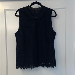 J. Crew Women’s Black Lace Sleeveless Top